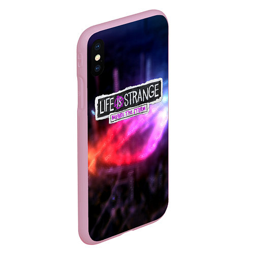 Чехол iPhone XS Max матовый Life is strange night city / 3D-Розовый – фото 2