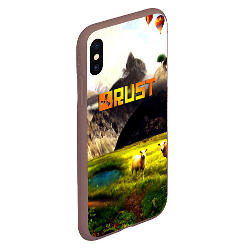 Чехол iPhone XS Max матовый Rust poster game / 3D-Коричневый – фото 2