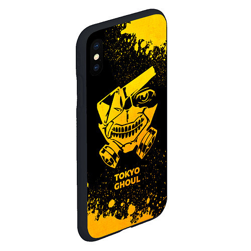 Чехол iPhone XS Max матовый Tokyo Ghoul - gold gradient / 3D-Черный – фото 2