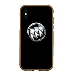 Чехол iPhone XS Max матовый Buick sport car, цвет: 3D-коричневый