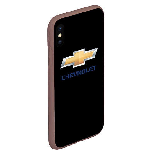 Чехол iPhone XS Max матовый Chevrolet sport auto / 3D-Коричневый – фото 2