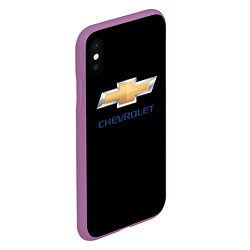 Чехол iPhone XS Max матовый Chevrolet sport auto, цвет: 3D-фиолетовый — фото 2