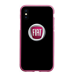 Чехол iPhone XS Max матовый Fiat sport pro, цвет: 3D-малиновый