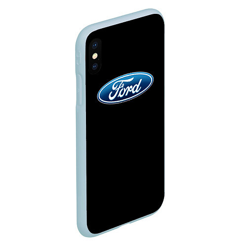 Чехол iPhone XS Max матовый Ford sport auto / 3D-Голубой – фото 2