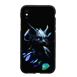 Чехол iPhone XS Max матовый Кот дракон