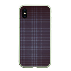 Чехол iPhone XS Max матовый Клетка оттенки серого