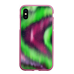 Чехол iPhone XS Max матовый Абстрактное северное сияние