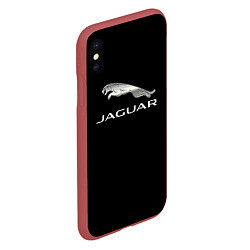 Чехол iPhone XS Max матовый Jaguar sport brend, цвет: 3D-красный — фото 2