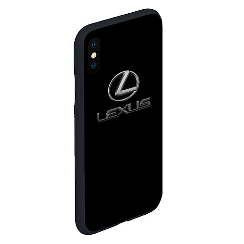 Чехол iPhone XS Max матовый Lexus brend sport / 3D-Черный – фото 2