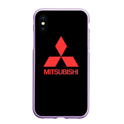 Чехол iPhone XS Max матовый Mitsubishi sportcar, цвет: 3D-сиреневый