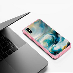 Чехол iPhone XS Max матовый Штормовые волны океана, цвет: 3D-баблгам — фото 2