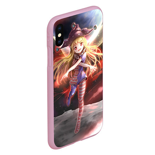 Чехол iPhone XS Max матовый Touhou Project Клаунпис / 3D-Розовый – фото 2