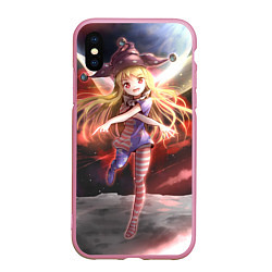 Чехол iPhone XS Max матовый Touhou Project Клаунпис, цвет: 3D-розовый