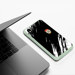 Чехол iPhone XS Max матовый Ссср спортивный стиль, цвет: 3D-салатовый — фото 2