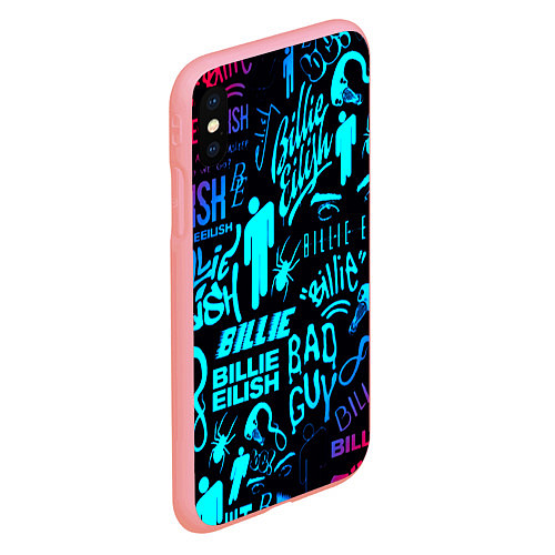 Чехол iPhone XS Max матовый Billie Eilish neon pattern / 3D-Баблгам – фото 2