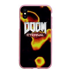 Чехол iPhone XS Max матовый Doom eternal mars, цвет: 3D-розовый