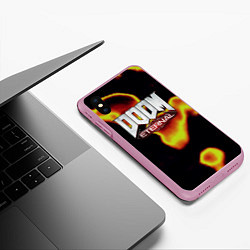 Чехол iPhone XS Max матовый Doom eternal mars, цвет: 3D-розовый — фото 2