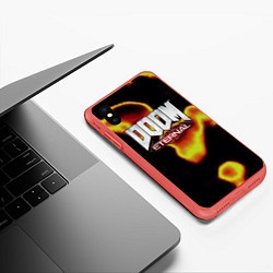 Чехол iPhone XS Max матовый Doom eternal mars, цвет: 3D-красный — фото 2