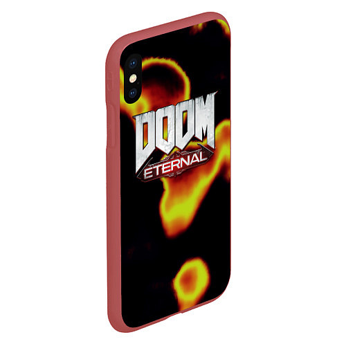 Чехол iPhone XS Max матовый Doom eternal mars / 3D-Красный – фото 2