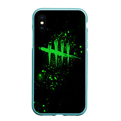 Чехол iPhone XS Max матовый Dead by daylight logo game, цвет: 3D-мятный