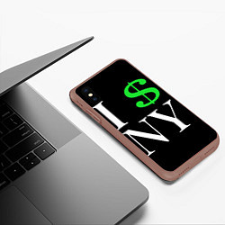 Чехол iPhone XS Max матовый I steal NY - Payday 3, цвет: 3D-коричневый — фото 2