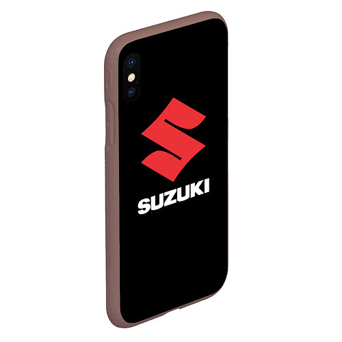 Чехол iPhone XS Max матовый Suzuki sport brend / 3D-Коричневый – фото 2