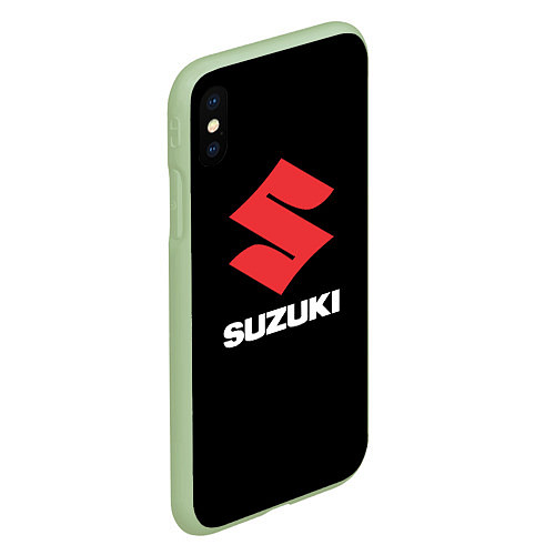 Чехол iPhone XS Max матовый Suzuki sport brend / 3D-Салатовый – фото 2