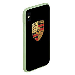 Чехол iPhone XS Max матовый Porsche car auto, цвет: 3D-салатовый — фото 2