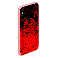 Чехол iPhone XS Max матовый Ссср в красках серп и молот, цвет: 3D-баблгам — фото 2