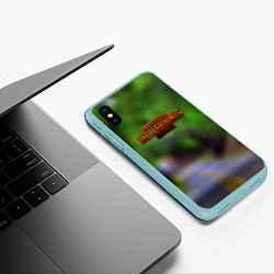 Чехол iPhone XS Max матовый Pubg mobile game, цвет: 3D-мятный — фото 2