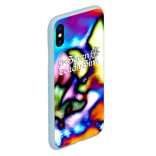 Чехол iPhone XS Max матовый 7 смертных грехов топ аниме / 3D-Голубой – фото 2