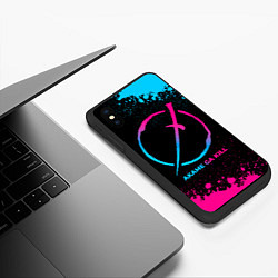 Чехол iPhone XS Max матовый Akame ga Kill - neon gradient, цвет: 3D-черный — фото 2