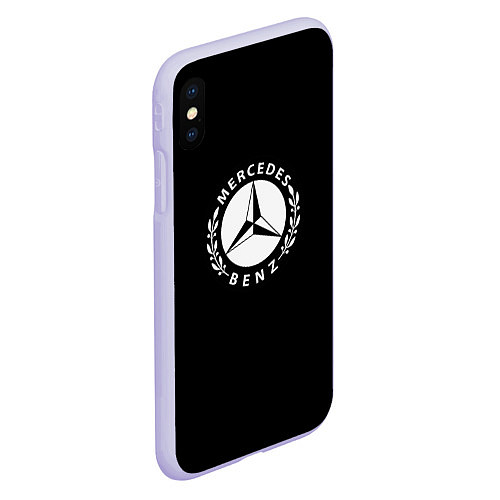 Чехол iPhone XS Max матовый Mercedes benz auto sport / 3D-Светло-сиреневый – фото 2