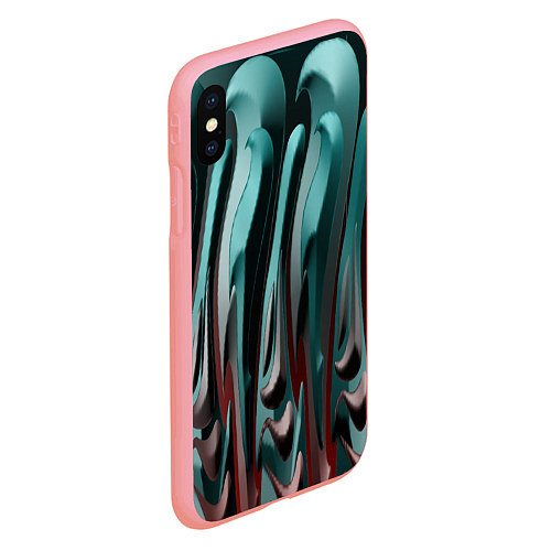 Чехол iPhone XS Max матовый Металлический рельеф / 3D-Баблгам – фото 2