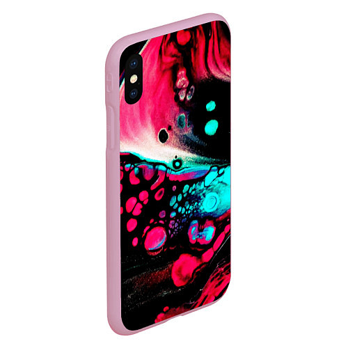 Чехол iPhone XS Max матовый Пигмент / 3D-Розовый – фото 2