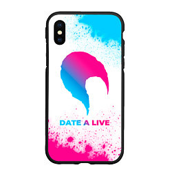 Чехол iPhone XS Max матовый Date A Live neon gradient style, цвет: 3D-черный