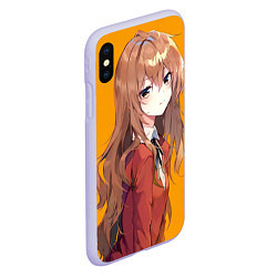 Чехол iPhone XS Max матовый Toradora Тайга Айсака, цвет: 3D-светло-сиреневый — фото 2