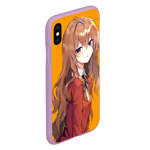 Чехол iPhone XS Max матовый Toradora Тайга Айсака / 3D-Сиреневый – фото 2