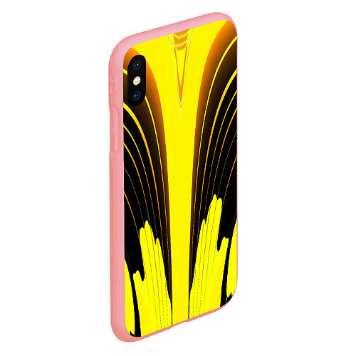 Чехол iPhone XS Max матовый Черно-желтые мотивы / 3D-Баблгам – фото 2