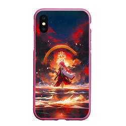 Чехол iPhone XS Max матовый Яэ Мико и небо