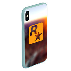 Чехол iPhone XS Max матовый Grand Theft Auto rockstar game, цвет: 3D-мятный — фото 2