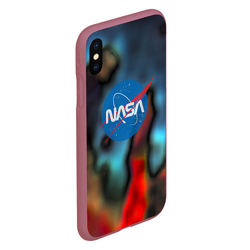 Чехол iPhone XS Max матовый Nasa space star collection / 3D-Малиновый – фото 2