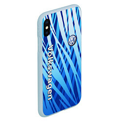 Чехол iPhone XS Max матовый Volkswagen - синий камуфляж, цвет: 3D-голубой — фото 2