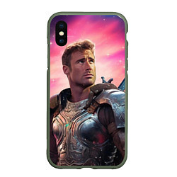 Чехол iPhone XS Max матовый William Glen Harold Herrington, цвет: 3D-темно-зеленый