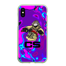 Чехол iPhone XS Max матовый Cs go neon skin