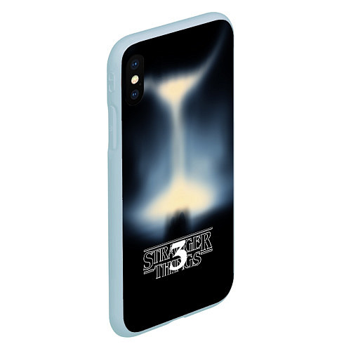 Чехол iPhone XS Max матовый Загадочные события 3 / 3D-Голубой – фото 2
