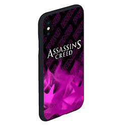 Чехол iPhone XS Max матовый Assassins Creed pro gaming: символ сверху, цвет: 3D-черный — фото 2