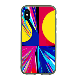 Чехол iPhone XS Max матовый Pop art composition - neural network