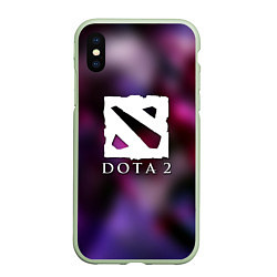 Чехол iPhone XS Max матовый Dota 2 valve, цвет: 3D-салатовый