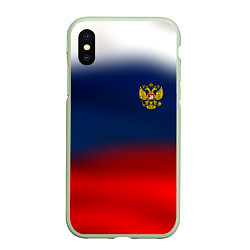 Чехол iPhone XS Max матовый Символика России герб
